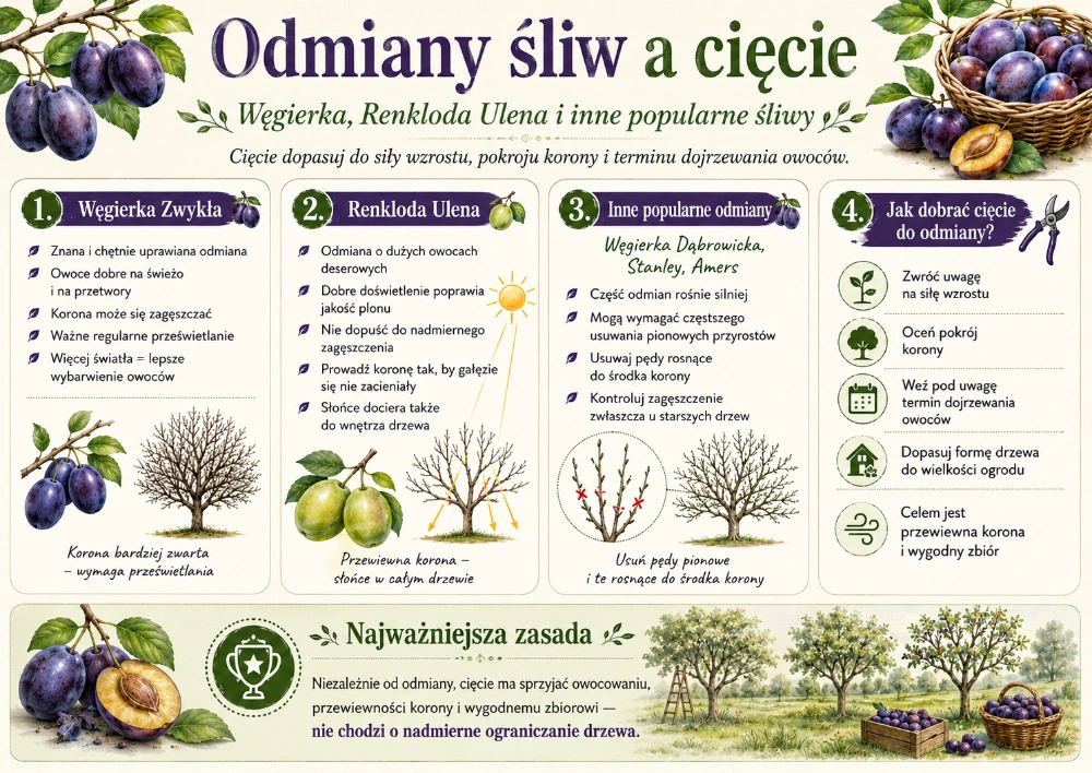 cięcie śliw a odmiana