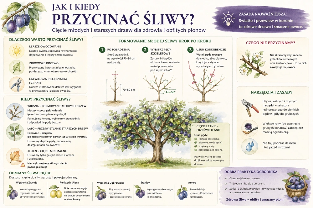 podsumowanie procesu cięcia śliw